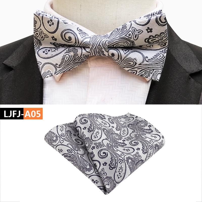 Модный трендовый галстук-бабочка плюс набор полотенец для кармана, свадебный галстук-бабочка для жениха и шафера