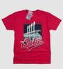 Красная футболка с ретро-графикой Cleveland Baseball Red Jake Унисекс