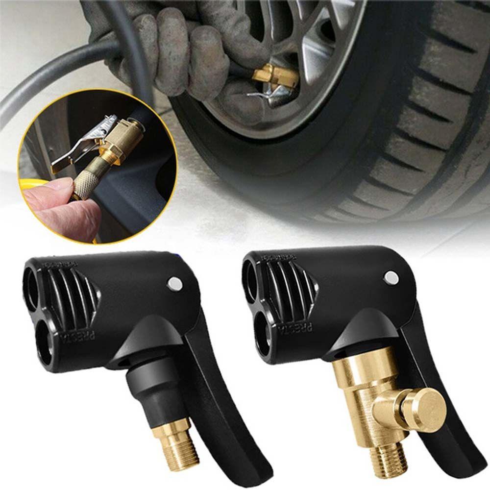 Brass Tyre Valve Adapter Inflatable Pump Valve Connector Tyre Inflator Clip Car Tire Air Chuck