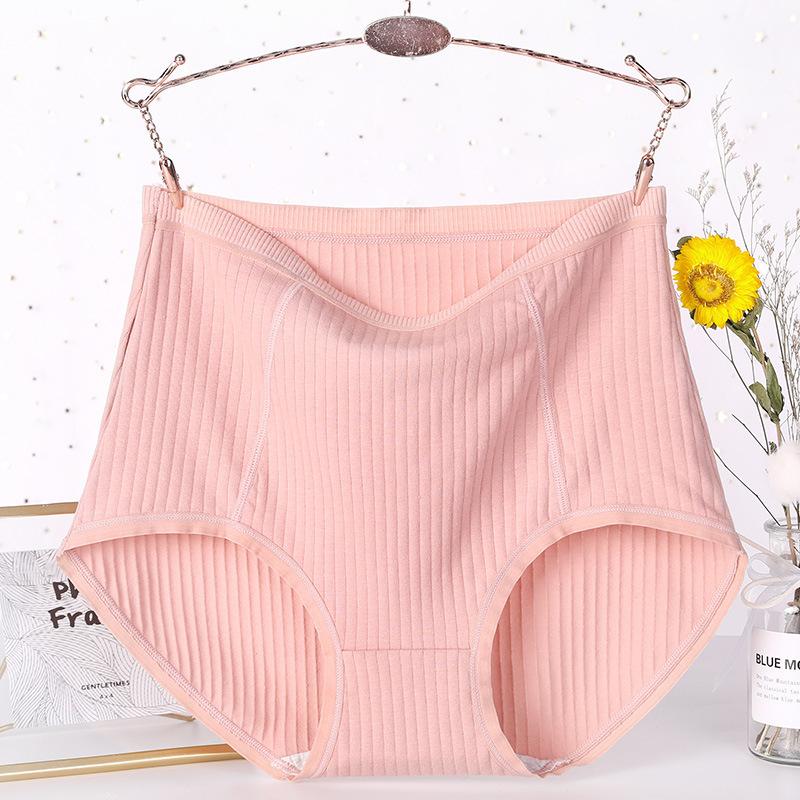 Xl-6XL Middle Aged and Elderly Underpants Pure Cotton High Waisted Panties Plus Size Briefs Women's Underwear Breathable Middle-aged Mother Lingerie