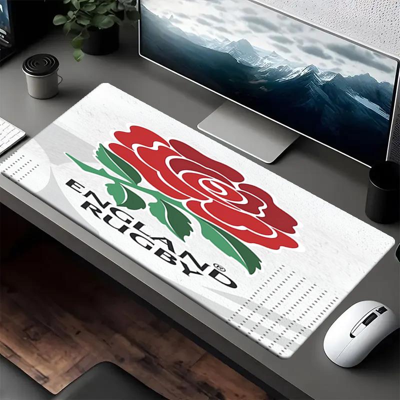 England Rugby Theme Mouse Pad, Non Slip Rubber Base, Multifunctional Office & Home Decor, Perfect for Workspace Personalization.