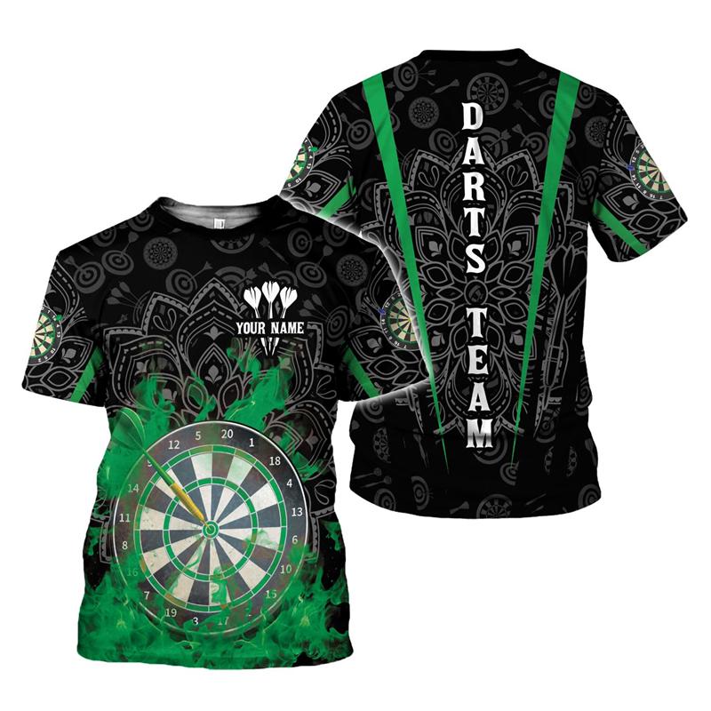 Персонализированная 3D-печатная футболка с изображением дартсмена, футболка для фанатов дартса, летние свободные топы с коротким рукавом, одежда