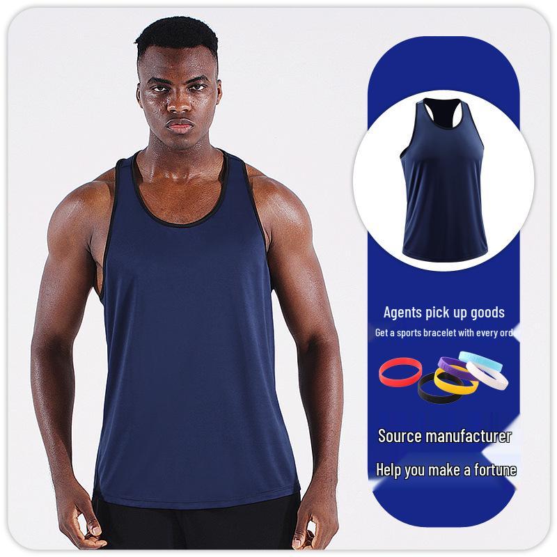 Мужская быстросохнущая майка для бега больших размеров - Легкая, свободного кроя для летнего фитнеса и баскетбола.