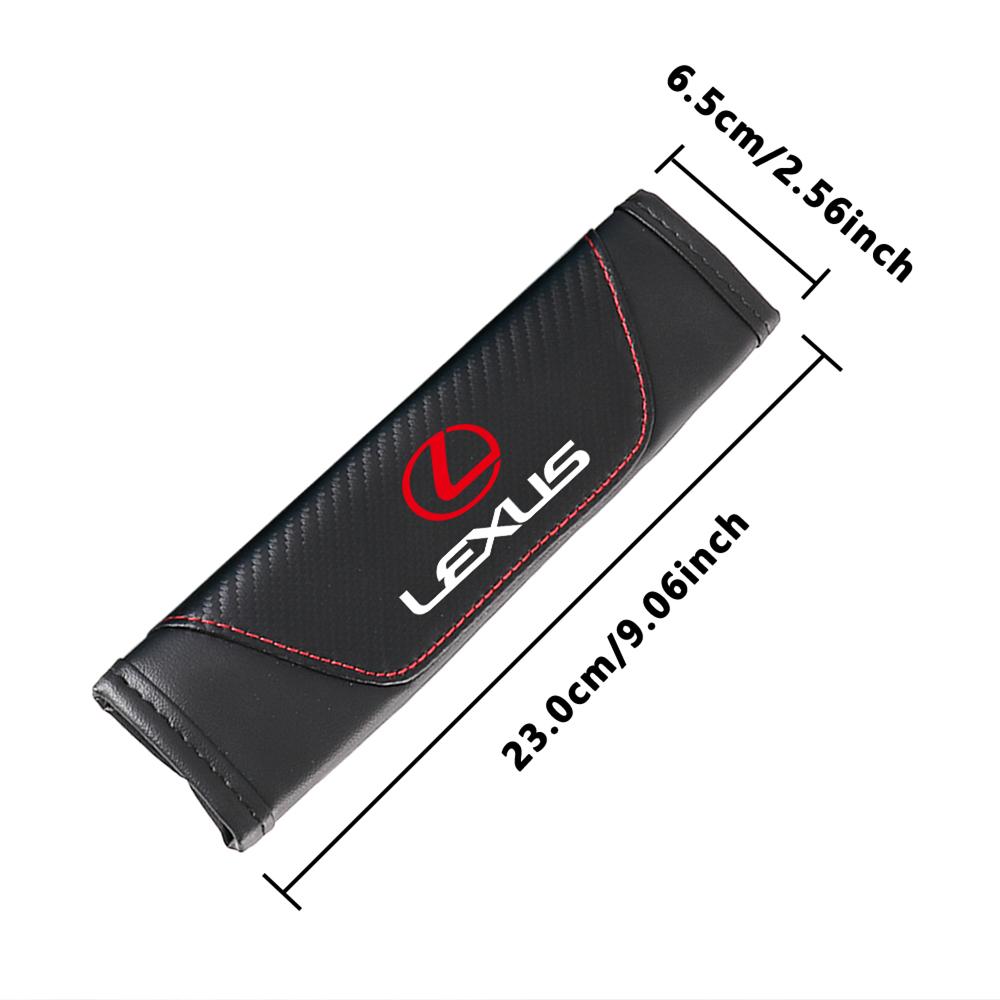 Interior Stickers 2Pcs Leather Car Cotton Seat Belt Pads Safety Shoulder Mat Accessories For Lexus LS LC IS350 ES300h ES300 IS25