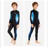 Kids Full Wetsuit Snorkeling Diving Surfing Warm Thermal Long Sleeve Pants UV Protection Black Light Blue