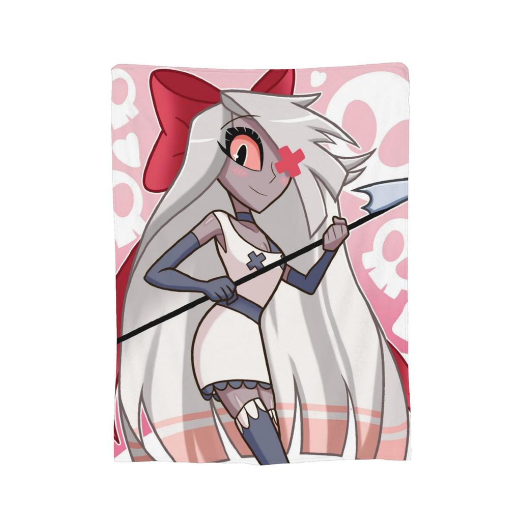 Cartoon Hazbins Hotels Vox Blanket Flannel Printed Multi-function Super Warm Throw Blanket for Bedding Car Rug Piece