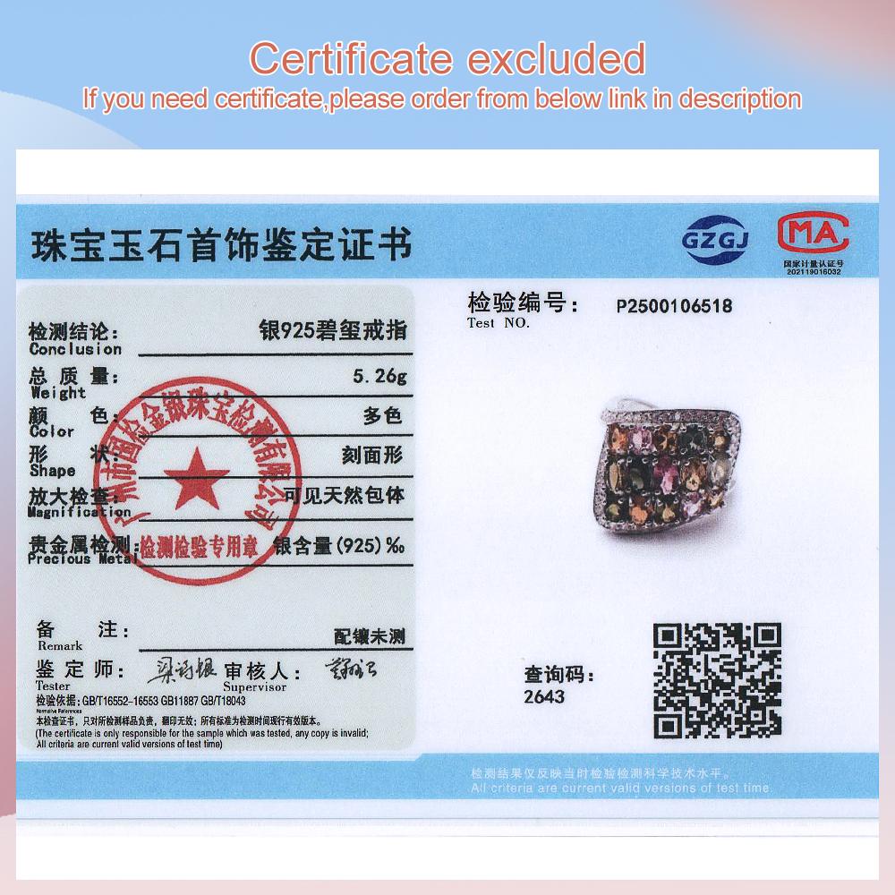 Роскошное кольцо из стерлингового серебра 925 пробы с натуральным мульти-турмалином, женское изящное ювелирное изделие, подарок для вечеринки