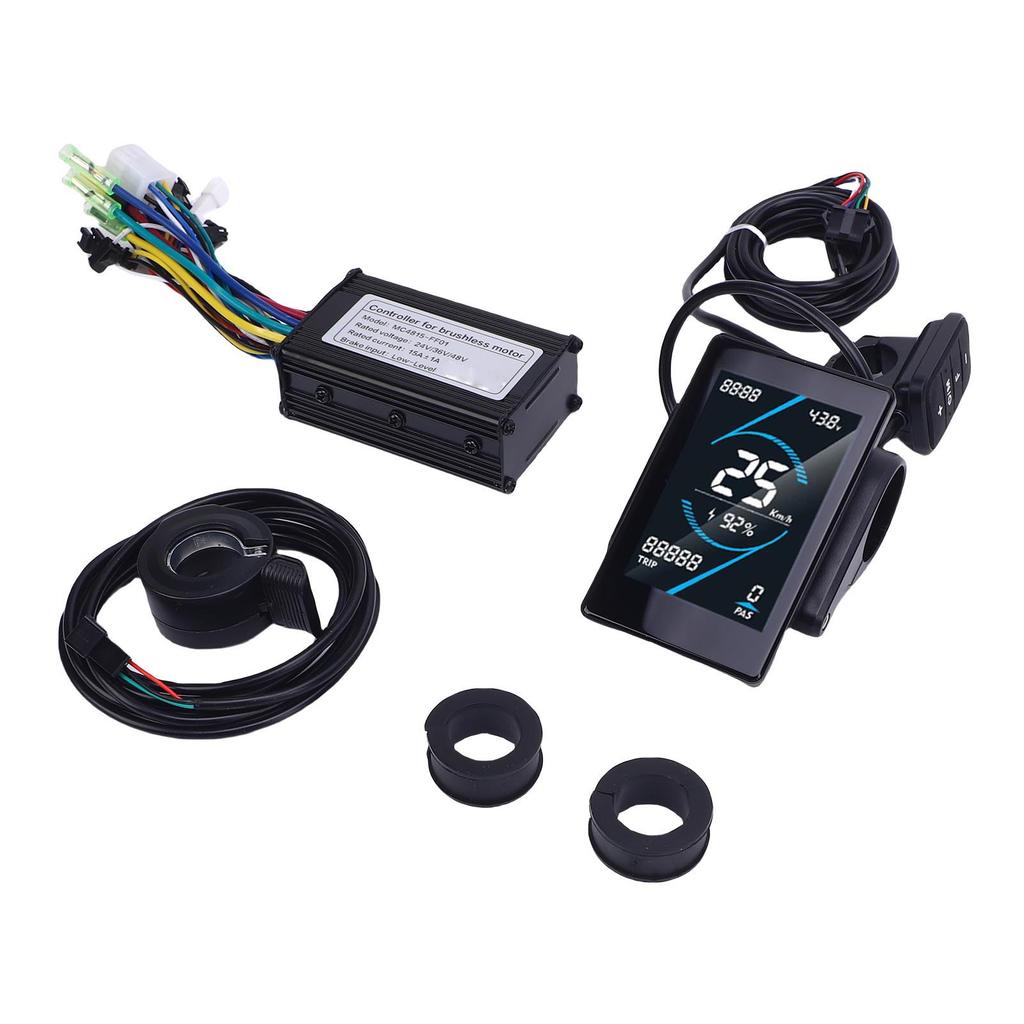 Electric Bike Controller Kit 15A 3 Mode Sine Controller T5S LCD Display Panel 130X Thumb Throttle Fo