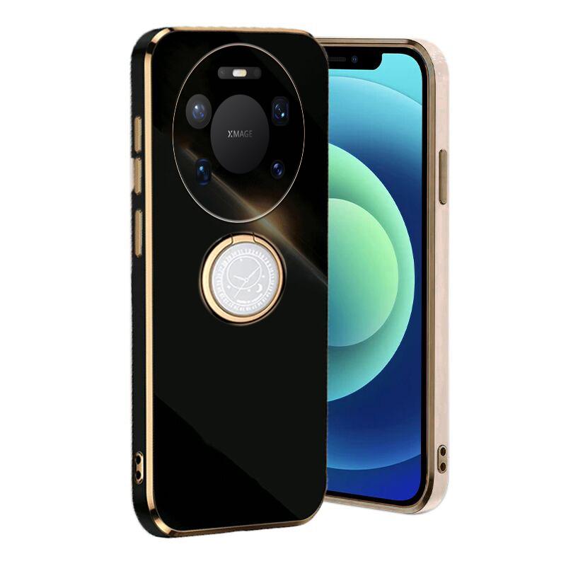 For Huawei Mate 80 Pro Case Smooth Electroplated Magnetic Suction Ring Bracket For Huawei Mate 80 Pro Plus Back Cover