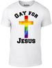 Футболка «Гей за Иисуса» - Смешная футболка религия Христос шутка ретро библия гордость
