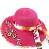 1 шт. дышащая цветочная вышивка летняя уличная широкополая шляпа от солнца из хлопковой пряжи складная портативная