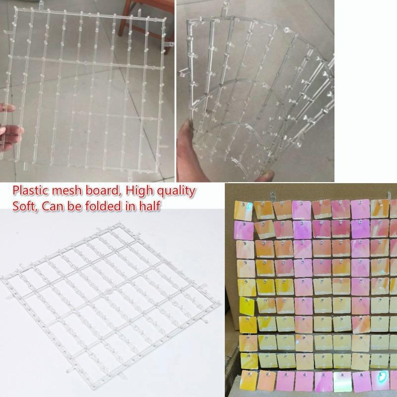 Square Sequin Shimmer Wall Backdrop Panels Glitter Bling Photo Background Backdrop for Birthday Wedding Decoration