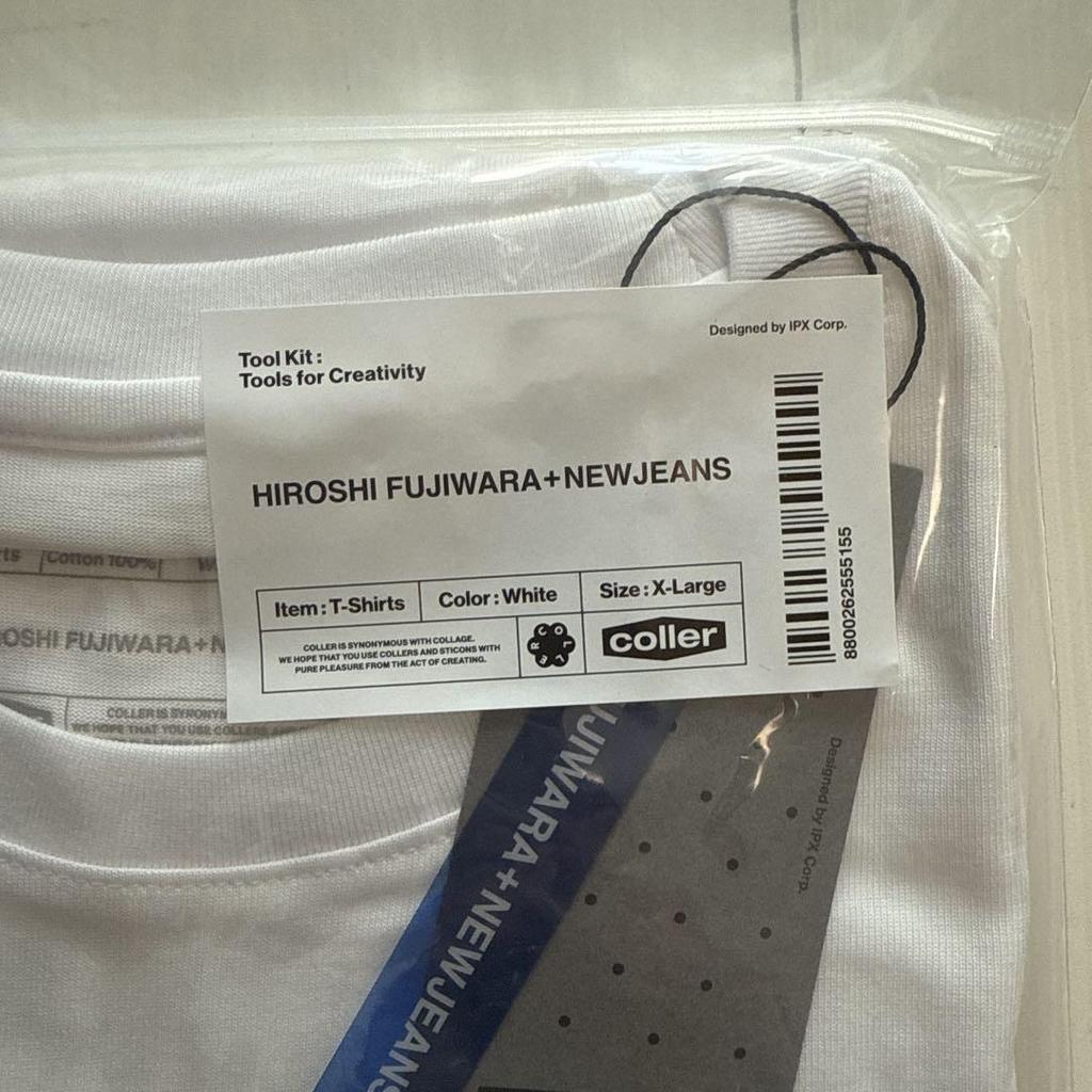 [ИСПОЛЬЗОВАННАЯ] Футболка Newjeans Хироши Фудзивара