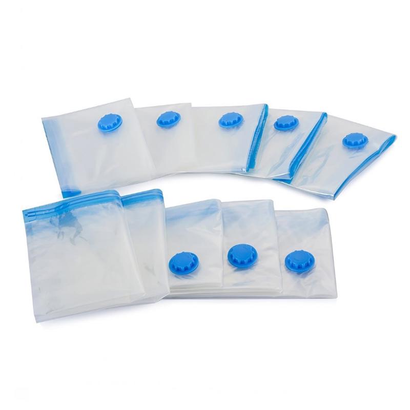 Vogue Space Saver Seal Saving Universal 9 Size Pratical Manually Organizer BagPump Compressed Vacuum Storage Bags Clear
