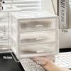 Desktop Storage Box Acrylic Drawer Type Small Box Home Office Student Desk Stationery Sundries Cosmetics Plastic Storage Racks