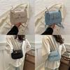 Popular Vintage Shoulder Bag With Street Style Element Stitching Line For Daily Match