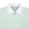MALBON GOLF Crop Half Zip Waffle T-Shirt Light Mint (Woman)
