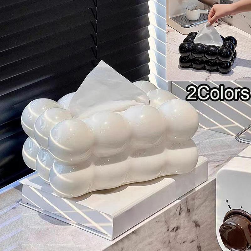 Роскошные коробки для салфеток Marshmallows Керамическая коробка для салфеток Кремовый держатель для салфеток Чехол для салфеток Коробка для хранения Декор для гостиной