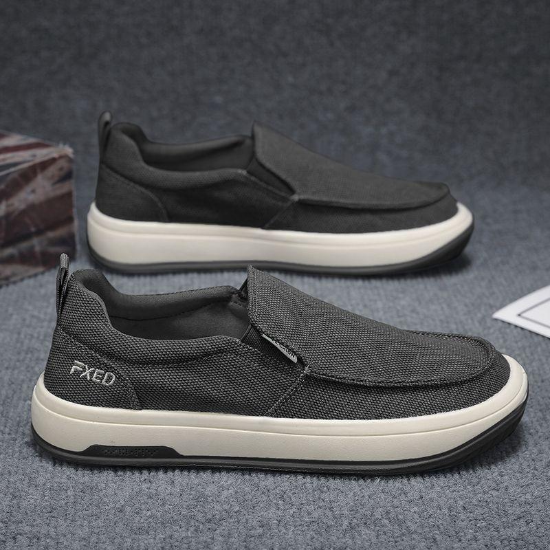 Chunky Canvas Leisure Summer Black Casual Board Shoe Men's Vulcanize Shoes Thin Trendy Korean Style Offer Sale On Sneakers Male