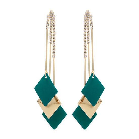 Стильные женские серьги с длинной металлической цепочкой из сплава, подарок на день рождения