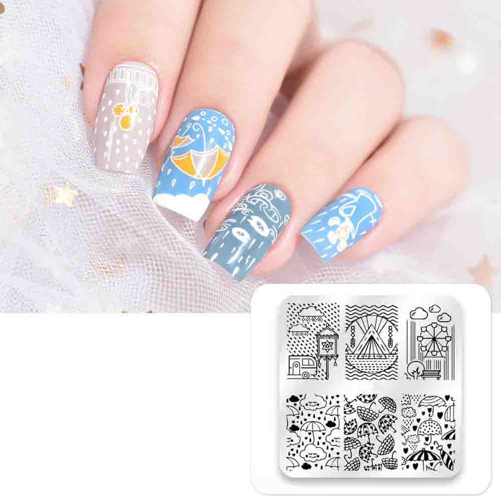 Пластины для штамповки ногтей, шаблоны для штампов, шаблоны для маникюра, пластины для штамповки ногтей, трафареты, инструменты для дизайна ногтей своими руками