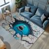 Shark In Big Crack Rug, 3D Look Shark Rug, 3D Crack Rug, Shark Rug, Shark Area Rug, 3D Illusion Vortex Rug, Vortex Area Rug,