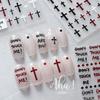 Наклейки Aha для нейл-арта: Европейский и американский стиль, Крест, Красный, Черный, Белый горошек, Английские буквы, 3D наклейки для ногтей