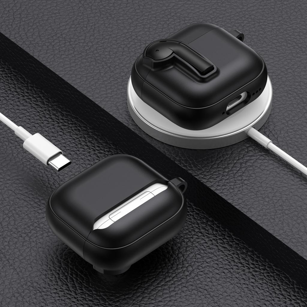 Applicable Apple AirPods 1 protective case with lock switch creative headset Bluetooth case Pro1 soft anti-drop case