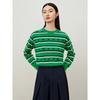 Женский вязаный свитер JUZUI с полосками и клевером