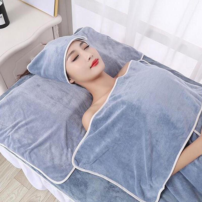 Комплект из 3 полотенец для салонов красоты из волокнистых тканей: тюрбан + полотенце + наволочка, полотенца для СПА-массажа, платок на голову, толстое быстросохнущее впитывающее полотенце