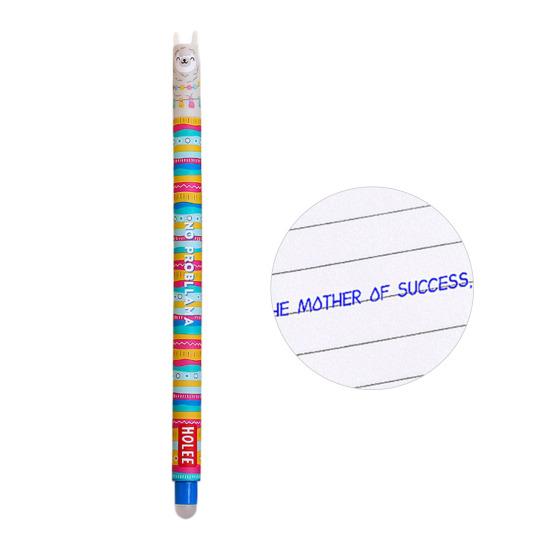 Стирающаяся ручка 0,7 мм с черными чернилами, с мягкой рукояткой, приятной для кожи, с милыми колпачками в виде животных, кнопочный механизм, перезаправляемые ручки, школьные принадлежности