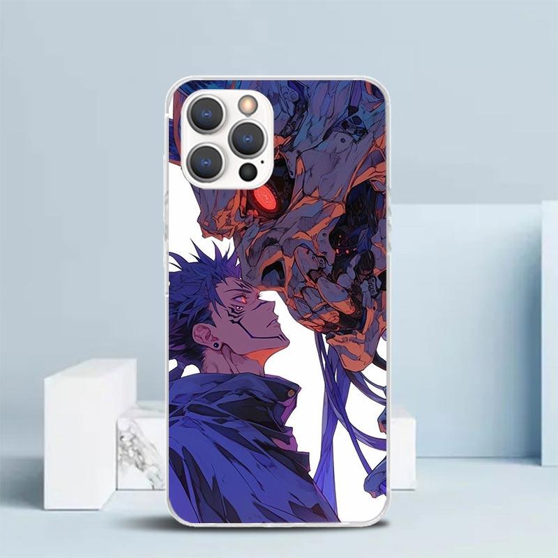 Kaisen J-Jujutsu Итадори Юдзи Чехол для телефона Для IPhone 16 17 Air 16E 15 14 Plus 13 Mini 12 11 Pro Max 7 8 + SE 2020 Мягкий ТПУ Задняя часть C