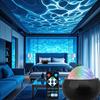 Starry Sky Galaxy Water Ripple Projector Lamp LED Night Light Auto Rotate RGB 7 Modes with Remote for Kids Room Deco Lamp Gift