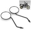 2Pcs 8mm/0.3in Rearview Mirror  Retro Round Side Mirrors for Motorcycle Electric  Sc