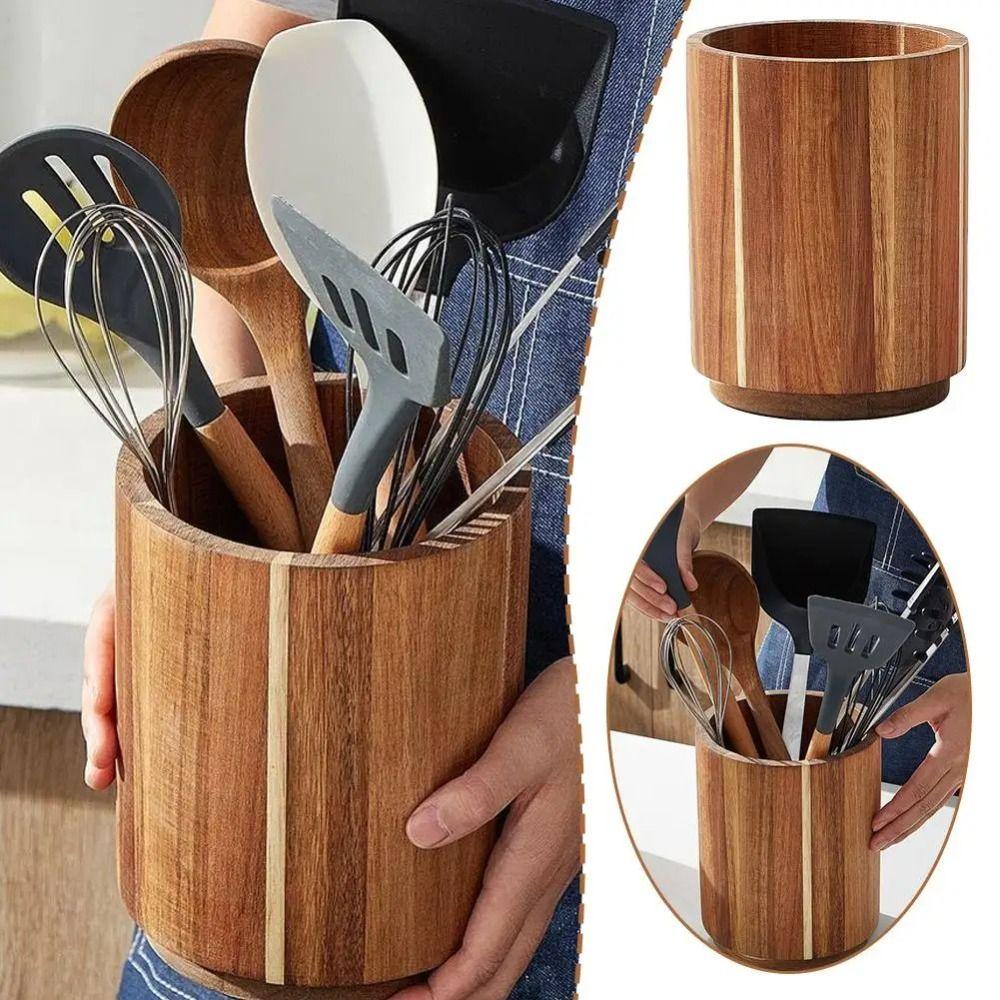 360° Rotatable Cutlery Rack 16.5cm Tableware Storage Shelf Large Fork Organizer  Spoons Organizer
