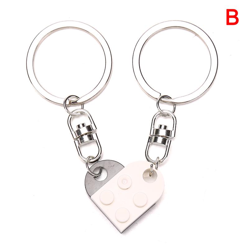 2шт любовь сердце кирпич брелок для пар дружба подарок на день рождения ювелирные изделия