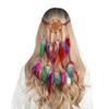 Haimeikang Bohemian Hippie Headband Dream Catcher Feather Headdress Fashion Peacock Feather Headbands Hair Accessories
