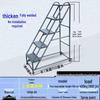 Industrial Warehouse Mobile Step Ladder