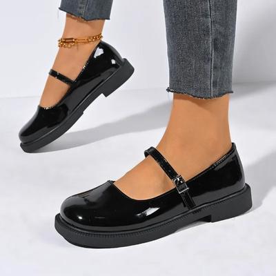 Туфли женские большого размера Mary Janes, женские туфли-лодочки, лаконичные повседневные туфли-лодочки, женские туфли с круглым носком и низким каблуком, с пряжкой и ремешком, женские