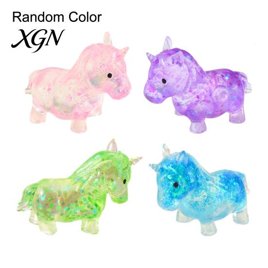 Squeeze Fidget Toy Mini Horse Stress Relief Clear Glitter Anxiety Sugar Ball Sensory Decompression Party Favors Portable