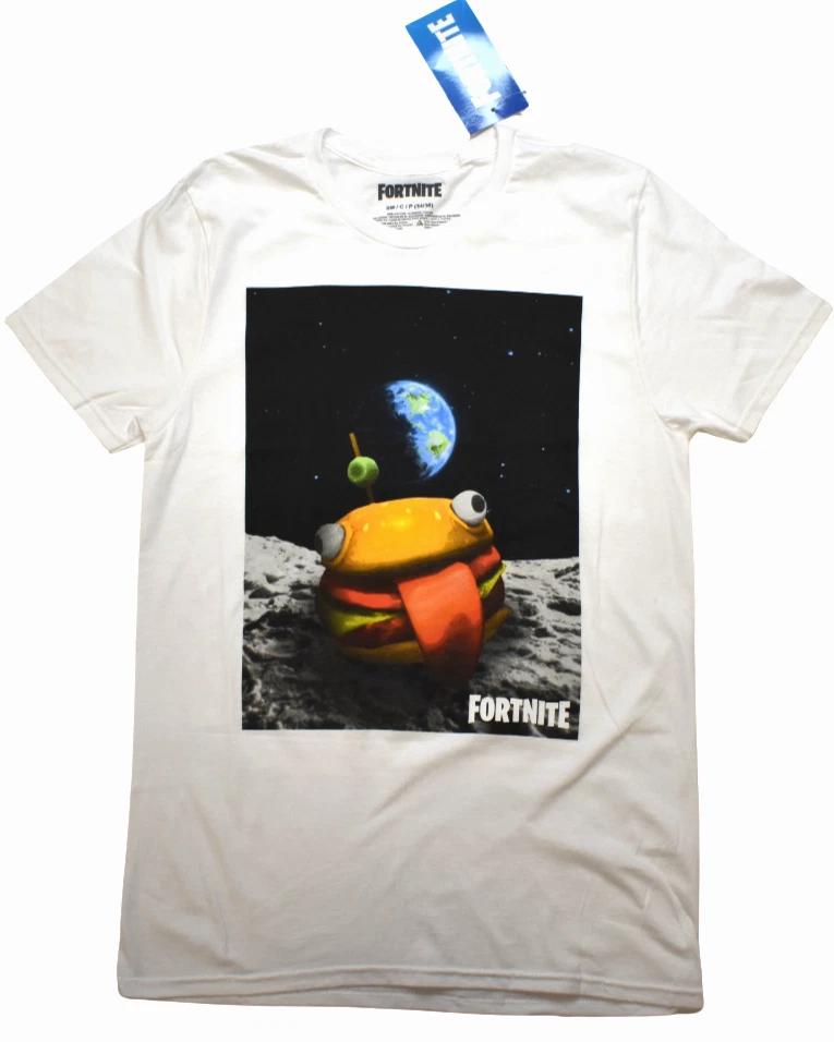 Fortnite Mens Durr Burger Space Graphic White Shirt NWT Small