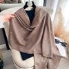 Luxury  Cashmere Women Camellia Scarf Winter Warm Shawl And Wrap Bandana Pashmina Rose Print Scarves