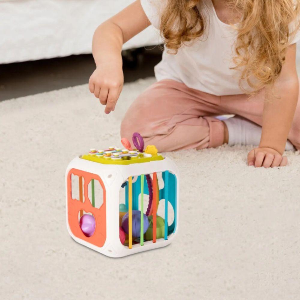 Colorful Blocks Montessori Toy Sorting Game Educational Sensory Toy Activity Cube  Baby Toy 2 Years
