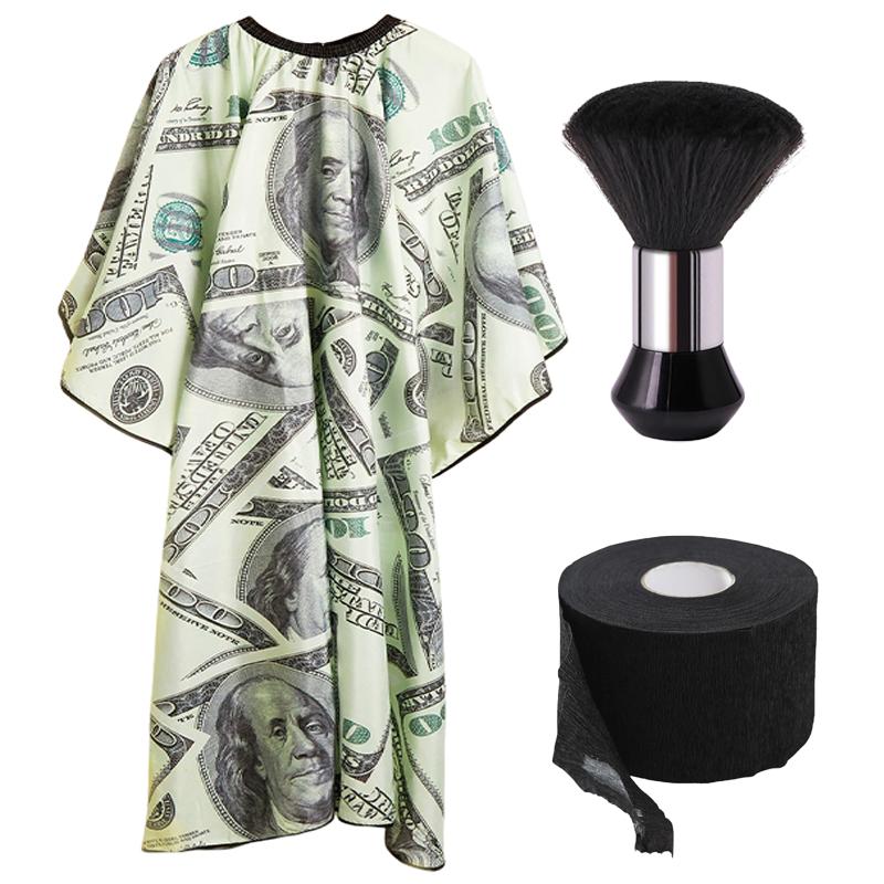 Профессиональный набор парикмахерских накидок, эластичные бумажные полоски для шеи, парикмахерская щетка для сметания волос с шеи, салонные инструменты для укладки волос