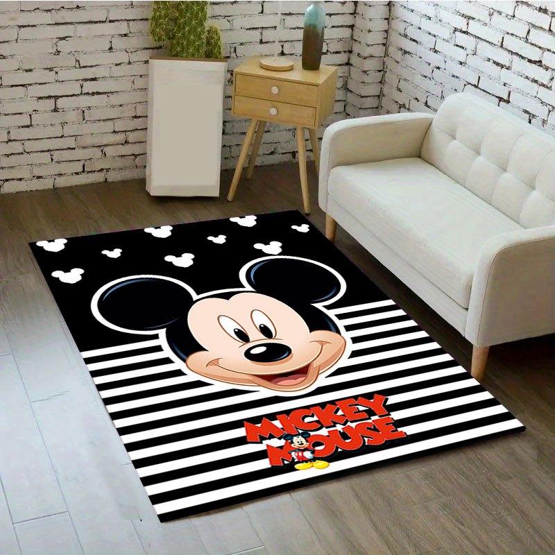 1pc Disney Mickey Mouse and Minnie Pattern Carpet Area Rug Non-slip Carpet Hand Washable Floor Mat Suitable For Living Room Bedroom Home Dec