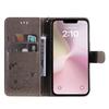 For iPhone 16e Leather Case Cat Bee Pattern Phone Cover Wallet Stand with Strap