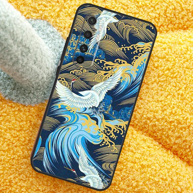 Японские журавли Художественный чехол для Xiaomi 15 14 Ultra 13T 14T 15T 17 Pro Max Чехол для POCO X7 F8 Pro X3 X5 X6 F5 F6 F7