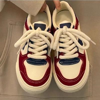 Парусиновые туфли женские весна и осень 2025 новые универсальные женские туфли на толстой подошве повседневные спортивные туфли кроссовки женские