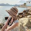 Соломенная шляпа производство солнцезащитный козырек солнцезащитный крем путешествия отпуск универсальная складная соломенная шляпа весна новая шляпа женщины