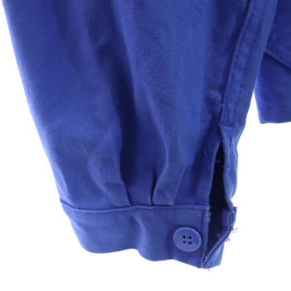 EURO WORK 60-е Винтажная куртка с длинным рукавом синяя Вышивка эмблемы Мужская Б/У